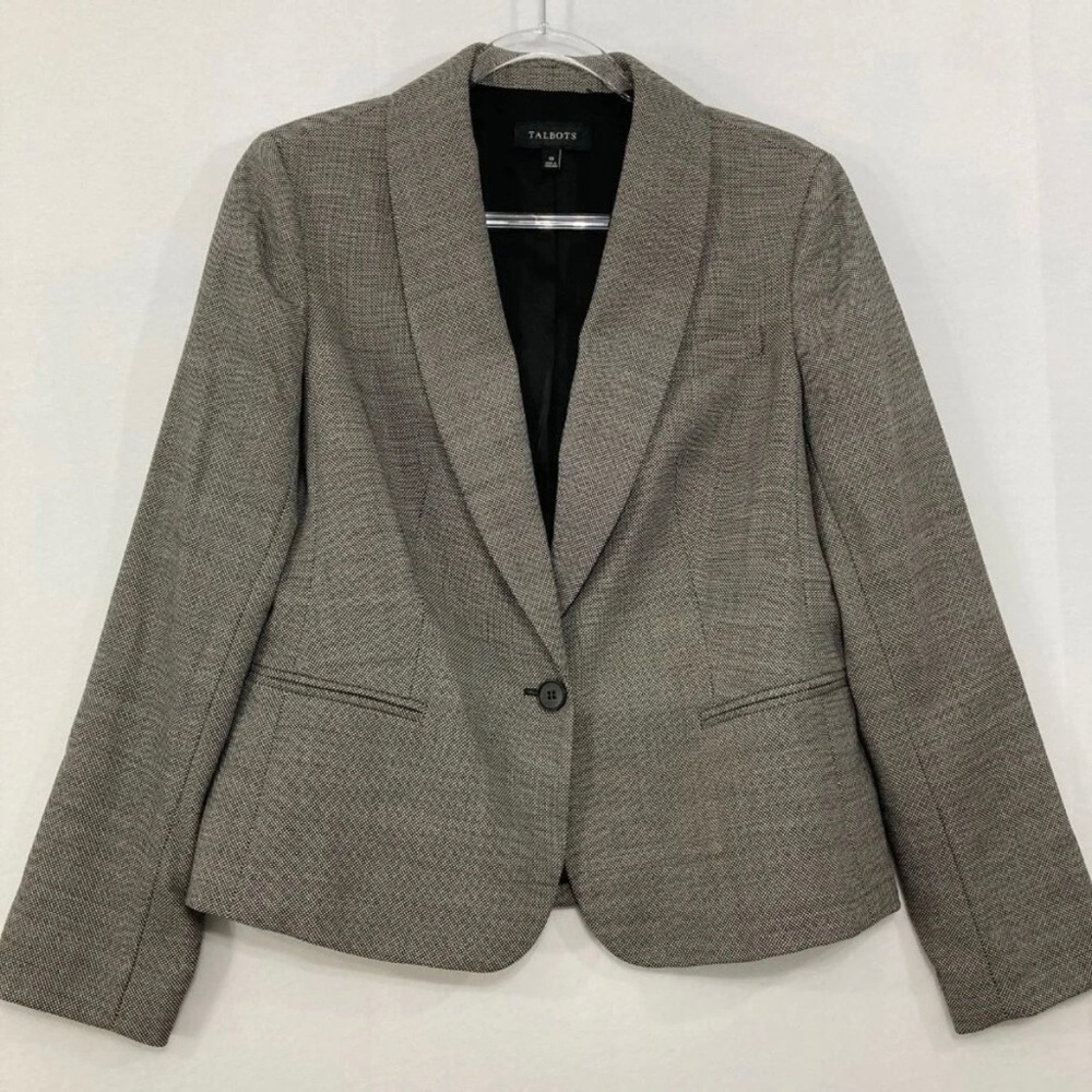 Talbots Elegant Gray Suit Jacket - image 1